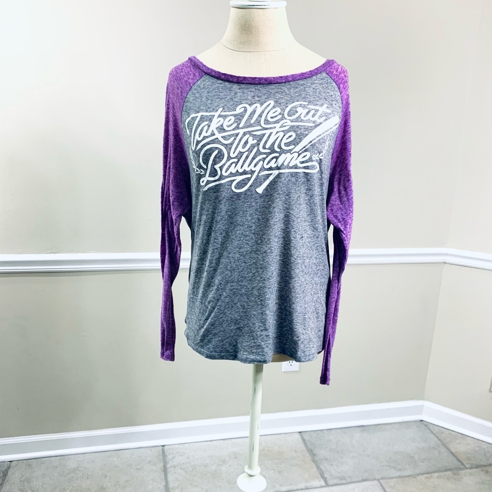 Sports swag take me out to the ball game top